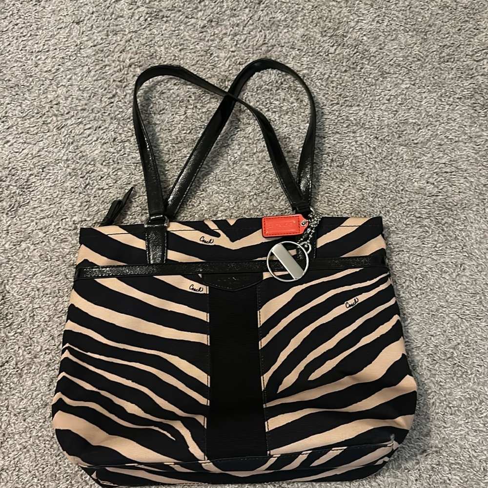 Coach zebra purse